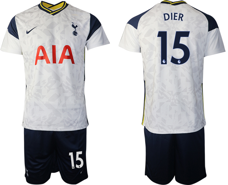 Men 2020-2021 club Tottenham home #15 white Soccer Jerseys